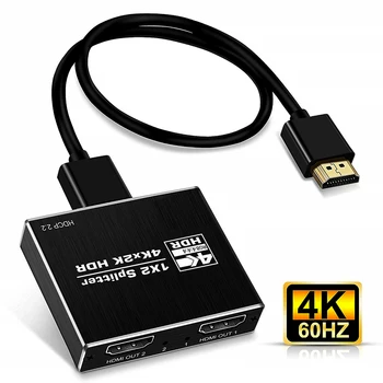 4K UHD HDMI Splitter 2.0 1x2 2.0 HDMI Splitter HDCP 2.2 HDR HDMI Splitter 2.0 4K/60hz HDMI2.0 Splitter Par PS4 pro apple TV PC