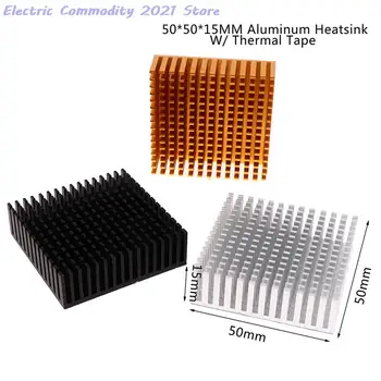 50*50*15MM Jaunu Alumīnija Heatsink Panelis Siltuma Izlietne CPU Jaudas IC Mikroshēmā Dzesētāja Radiators