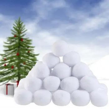 50gab 7cm Ziemassvētku Mīksta Plīša Sniega Bumbas Imitācijas Sniedziņš Puse Viltus Mīksta sniega pikām DIY Brīvdienu Kāzu Jauno Gadu Apdare