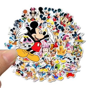 50gab Disney Cartoon Mickey Ūdensizturīgs Sauļošanās Bagāžas Ģitāra Grāmatiņa Ratiņi, Auto Uzlīmes Bērnu Dāvanu