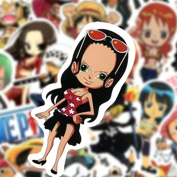 50gab/set Anime VIENS GABALS Luffy Karikatūra PVC Uzlīmes uz Auto Portatīvo datoru Mugursoma Mājas Decal Pad Velosipēdu PS4 Ūdensizturīgs Decal Uzlīmes