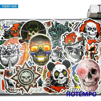 50gab Smieklīgi Skelets Dēmons Zombiju Retro Galvaskausa Mākslas Grafiti kategorijas Uzlīme, Telefona Klēpjdators Gadījumā Skeitborda Velosipēds Auto Ūdensnoturīgas Uzlīmes