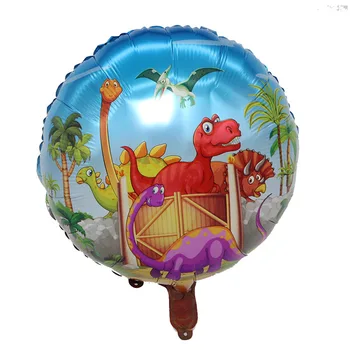 5gab 18inch 2d Dinozauru Folija Baloni Kārta Hēlija Ballons, Kāzām, Izlaiduma Baby Dušas Džungļu Dzimšanas dienas svinības Apdare