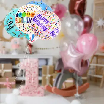 5gab/Set Dzimšanas dienas Balonus Spēcīgu Krāsains 4D 4 Krāsas pēc Izvēles Apaļas Formas Pusei, Dekoratīvās Baloni Mājas Apdare