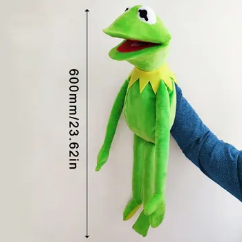 60cm=23.6 collu Muppets KERMIT FROG Pildījumu dzīvniekiem, Roku leļļu Plīša Puiku Rotaļlietām, Bērnu Dzimšanas dienas Dāvana
