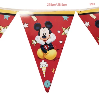 68PCS Red Mickey Mouse 12 Cilvēki, Dzimšanas dienas svinības Rotājumus Bērniem, Baby Dušas Cup Plate Salvetes Salmu Iestatīt Dzimšanas dienas svinības Piegādēm