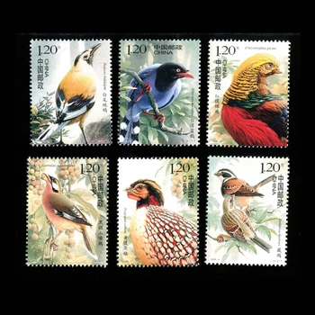 6Pcs/Set Jaunais Ķīnas Putnu 2008-4 Pastmarku Kolekcija