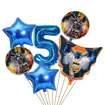7 gab. Karikatūra Batman Balonus Uzstādīt Digitālo alumīnija balons, Bērnu Dzimšanas dienas svinības uzstādīt Apdare Baby Dušas Piederumi Globos