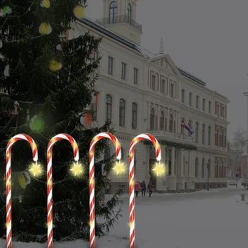 8pcs Saules Powered Ziemassvētki Candy Niedru Ielu Apgaismojums, Āra Ūdensizturīgs LED Mājas Dārza Celiņu, Pagalmu, Zālienu Adornos De Navidad