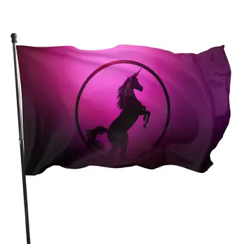 90x150cm Unicorn ģimenes bārs karogu