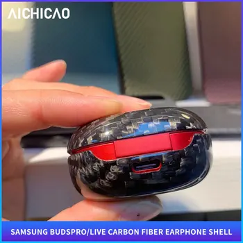ACC-oglekļa Samsung Galaxy Pumpuri Pro seguma gadījumā Oglekļa šķiedras Gadījumā Galaxy Pumpuri Dzīvot Bluetooth bezvadu austiņu korpusa