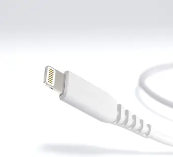 AmazonBasics Zibens ar USB Kabeli, MFi Sertificēts iPhone Lādētājs, Balts, 6 Pēdas