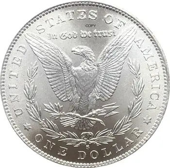 Amerikas savienoto Valstu 1884 S Morgan Vienu Dolāru ASV Monētu Brīvības Cupronickel Sudraba Pārklājumu Dievam Mēs ticam, Kopēt Monētas