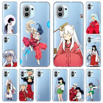 Anime Multfilmu Inuyasha Higurash Phone Gadījumā Xiaomi Poco X3 NFC M3 F3 GT Mi 11 Ultra Lite 5G 11T 11X Pro 11es Mīksto Skaidrs Vāciņu