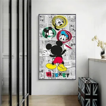 Anotācija Disney Cartoon Minnie Mickey Kanvas Glezna Plakāti un Izdrukas Radošo Disney Pictures, Dzīvojamās Istabas Sienas Mākslas Dekori