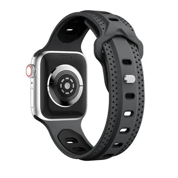 Apple Skatīties Sporta Silikona Siksniņa Band 42mm 38mm 44mm 40mm Watchbands Siksnas Iwatch Sērijas 4/3/2/1 Aproce Aproce