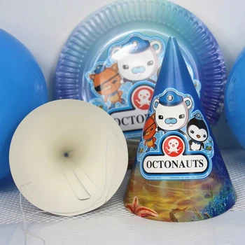 Ar Octonauts Tās Dzimšanas dienas svinībām Baloni Puse Rotājumi Baby Dušas Vienreizējās lietošanas tablewares Galdauts Papīra, Kūka Toppers Komplekts