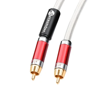 ATAUDIO HIFI koaksiālie 75Ω digitālā audio koaksiālais kabelis HiFi4-layer aizsargātas RCA subwoofer audio kabelis