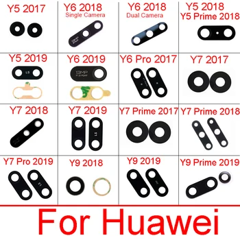 Atpakaļ Atpakaļskata Kamera Stikla Lēcas Ar Ielīmi, Huawei Y5 Y6 Y7 Y9 Pro Ministru 2017 2018 2019 Dual Vienu Galveno Kameru, Stikla Lēcu