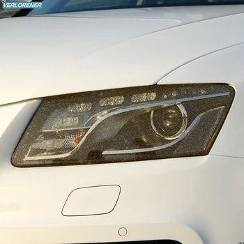 Audi Q5 8R SQ5 2008-2017 Auto Lukturu aizsargplēvi Kūpinātas Melnu Nokrāsu Wrap Caurspīdīga Vinila TPU Uzlīme