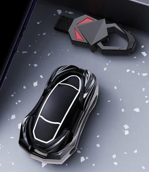 Auto Cinka Sakausējuma Aizsardzības Taustiņu Apvalks Gadījumā Turētāja Vāks Tesla Modelis 3 Modelis S Auto Interjera Aksesuāri
