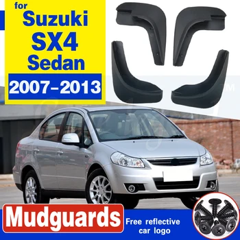 Auto Dubļu Sargi 2007. - 2013. gadam Suzuki SX4 4-Durvju Sedans Mudflaps Šļakatu Dubļu Sargi Atloks Dubļusargi Fender 2008 2009 2010 2011 2012