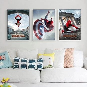 Avengers Kanvas Glezna Disney Bez Rāmja Attēlu Spider-man Superheroes Plakātu Mājas HD Drukāt Apdarei Dzīvojamās Istabas Sienas Māksla