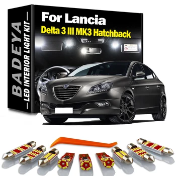 BADEYA Auto Interjera Apgaismojums LED Komplekts Lancia Delta 3 III MK3 (844) Hečbeks 2008-Canbus Auto Spuldzes Dome Kartes galda Lampas