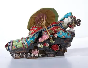 Bagāts un atbilstošu pārtikas un apģērbu porcelāna klasisko skaistumu apdare Shiwan lelle seno Ķīniešu stila raksturs rotājumi
