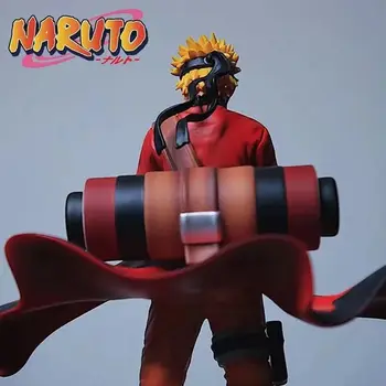 BANDAI Naruto GK Rīcības Attēls, Anime Modeli 22 CM Uzumaki Naruto Sennin Akatsuki PVC Statuja Kolekcionējamus Rotaļlietas Lelle Figma bērniem