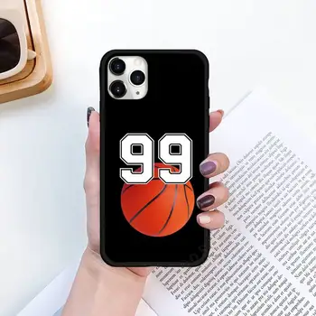 Basketbola Laimīgo ciparu Un burtu Tālrunis Lietā par iPhone 11 12 mini pro XS MAX 8 7 6 6S Plus X 5S SE 2020. GADAM XR