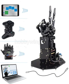 Bionisko Robotu Roku ar Plaukstu Pirkstus Robotikas DIY Komplektu /Augsts Griezes moments Manipulatoru Bezvadu Roktura /Somatosensory Kontroles Open source
