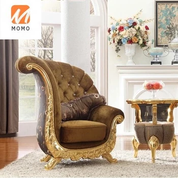 BISINI Luksusa Eiropas Stila Auduma Dīvāns Krēsls