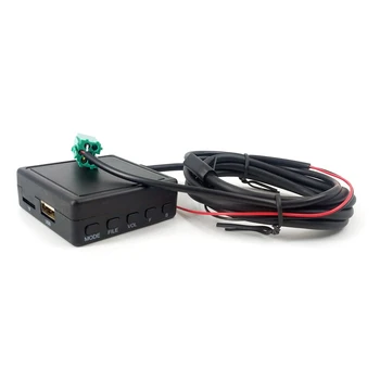 Biurlink AUX USB Bezvadu Bluetooth brīvroku Mikrofons Audio MP3 AUX IN Adapteris Renault VDO Tunerlist Updatelist ISO Ostas
