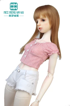BJD Lelles apģērbu Modes Pleds krekls, super īss karstā bikses par 58-60CM 1/3 SD Lelles rotaļlietas Bumbu Savienota Leļļu piederumi
