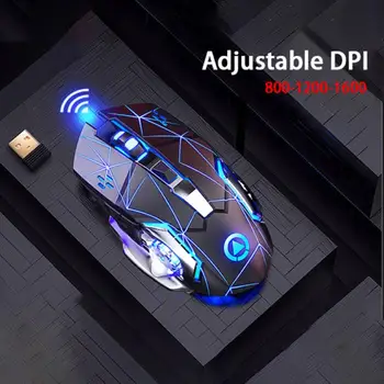 Bluelans 2.4 G Bezvadu Uzlādējamais 1600DPI Regulējams DPI LED Backlit Spēļu Pele Mājas Birojs Bezvadu Peles