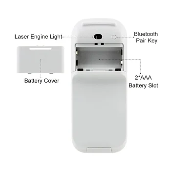 Bluetooth 4.0 Bezvadu Pele, Ar Maisu Arc Touch Klusums Pelēm Ultra Plānas Spēļu Salokāms Peli Microsoft Portatīvo DATORU