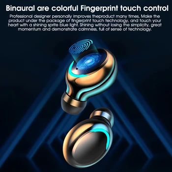 Bluetooth 5.1 Austiņas Portatīvo Bezvadu 9D Bass Stereo Earbuds Touch Kontroli Sporta Austiņas In-ear Magnētisko Austiņas