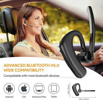 Bluetooth Austiņas Brīvroku Austiņas CVC8 Trokšņa Samazināšanas K20 Bezvadu Klausule Ar Apt-X HD Dual Mic Visiem Smart Tālruni