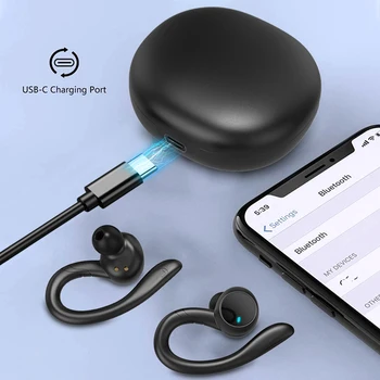 Bluetooth Austiņas Taisnība Bezvadu Earbuds ar Uzlādes Gadījumā IPX7 Ūdensizturīgs Stereo Skaņas Austiņas, Iebūvēts Mic in-Ear Austiņas
