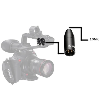 BOYA 35C-XLR 3.5 mm (TRS) Mini-Jack Sieviešu Mikrofona Adapteri 3-pin XLR Male Connector Sony Videokameras, Videomagnetofoni & Mikseri