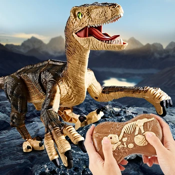 Bērniem RC Dinozauru Rotaļlietas Jurassic Tālvadības Velociraptor Saprātīga Simulācijas Elektriskā Pastaigas Raptor Dino Pūķis Zēni Dāvanas