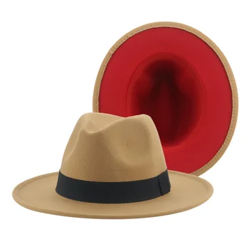 Cepures Sieviešu Cepures Nodilušas Cepuri Raibs Joslas Gadījuma Modes Dubultā Sānu Panama Vīriešu, Sieviešu, Ziemas Cepures Black Red Sombreros Mujer De