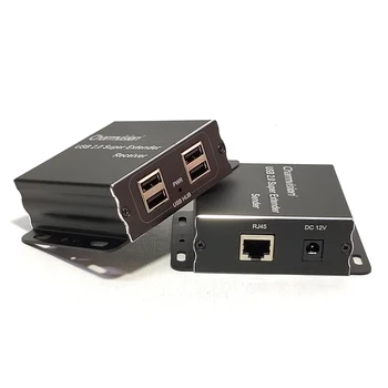 Charmvision EU204P 100m 60m USB2.0 Extender 480Mbps liela Ātruma Protokolu 4 USB Ports, Aktīvā Tipa Adapteri, izmantojot RJ45 UTP CAT6 Kabeli