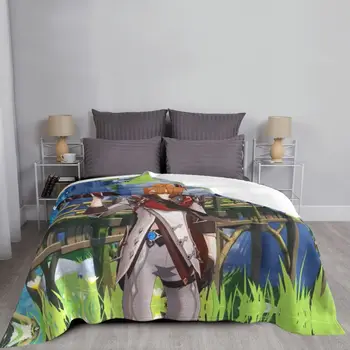 Childe Genshin Auswirkungen Decke Flanell Tartaglia Anime Super Weiche Decke für Schlafzimmer Dīvāns Schlafzimmer Sega