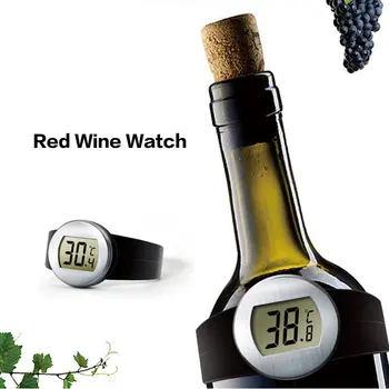 Ciparu LCD Sarkanā Vīna Pudeles Termometru, Elektronisko Vīna Temperatūras Mērītājs Skatīties Auto Pudeli Vīna Termometrs Darbarīki TM-5