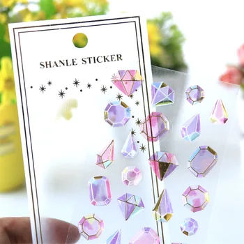 Crystal Diamond 3DStickers Dekoratīvās Kancelejas preces Amatniecības Uzlīmes Scrapbooking DIY Stick Etiķete