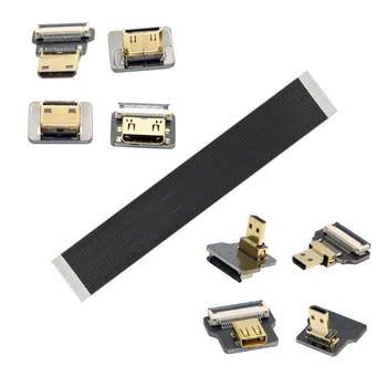 CY Chenyang CYFPV Micro HDMI-saderīgam Mini HDMI-saderīgam 90 grādu Adapteri, 5cm-80cm ražošanas procesu kontroles Lentes Dzīvoklis HDMI-saderīgam Kabelis