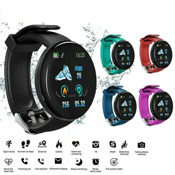 D18S Smart Watch Cilvēks Sieviešu Fitnesa asinsspiediens, Sirds ritma Monitors Pedometrs Modes rokas Pulksteņi Sporta Ūdensizturīgs SmartWatch
