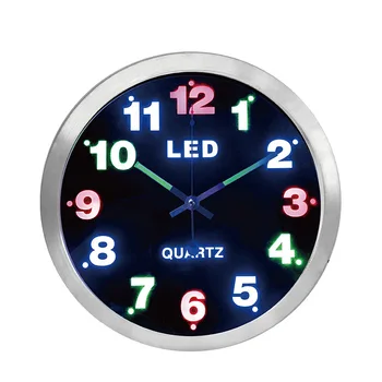Digitālā Sienas Pulkstenis Metāla LED Pulksteņa Mehānismu Radošās Dzīvojamā Istaba Guļamistaba Klusums Pulksteņi Sienas Mājas Dekoru Zegar Scienny Dāvanu FZ482